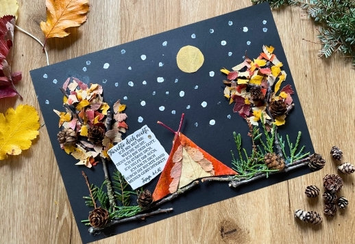 Rudens paveikslėlis iš gamtinių medžiagų Vorschau